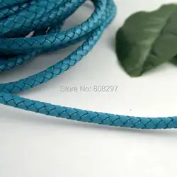 DIY 6 мм Камни Синий Круглый Плетеный Боло Пояса из натуральной кожи шнур ювелирных изделий 6yard