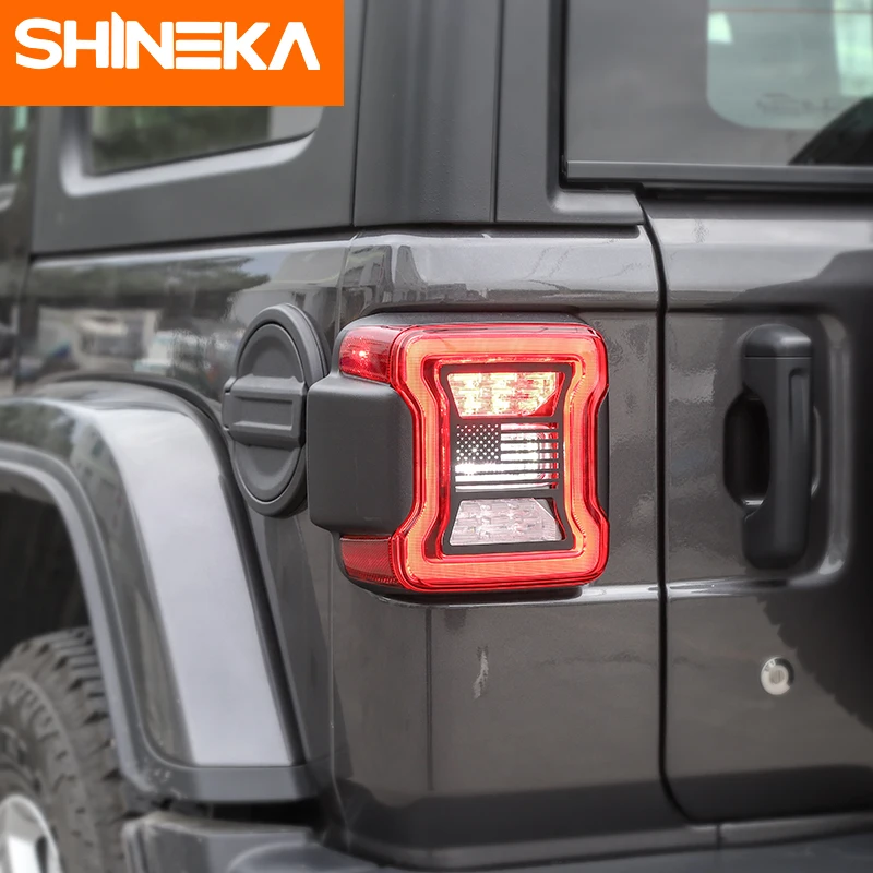 SHINEKA Металлические колпачки фар для Jeep Wrangler JL задний фонарь крышка декоративная