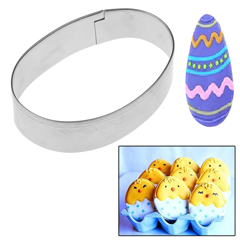 Bakeware Easter Egg cookie cutter mold Stainless Steel Circle Mousse