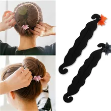 Мода цветок твист Пена Губка Hairdisk волшебный пончик Быстрый булочка бигуди производитель для укладки волос аксессуары для плетения кос