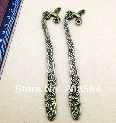 

1Pcs Antique Bronze Dragon Bookmark Metal Bookmark with loop 122mm