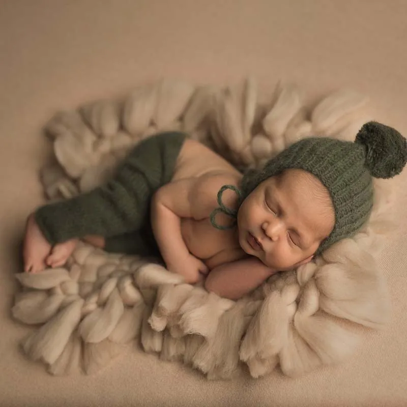 45x45 см Хлопок Веревка крючком ребенка фотосессии одеяло новорожденных Фото фон толстый вязаный матрас