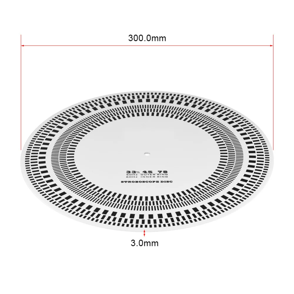 VBESTLIFE Профессиональный Виниловый проигрыватель Phono калибровочный стробоскоп диск для LP виниловых проигрывателей ультратонкий