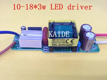 

2pcs 10-18*3w LED driver bare board led power supply input AC85-277V output DC30-60V 600ma PF>0.95 efficiency90%