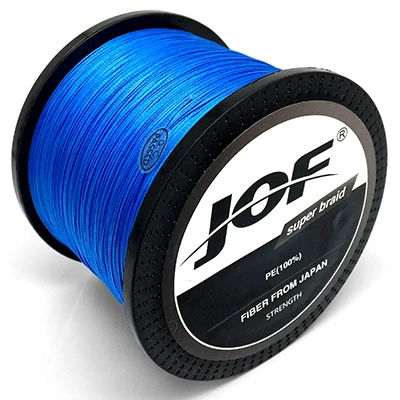 JOF 8 Strands 1000M 500M 300M PE Braided Multifilament Fishing Line Japan Multicolour Fishing Weave Extreme Super Strong Blue