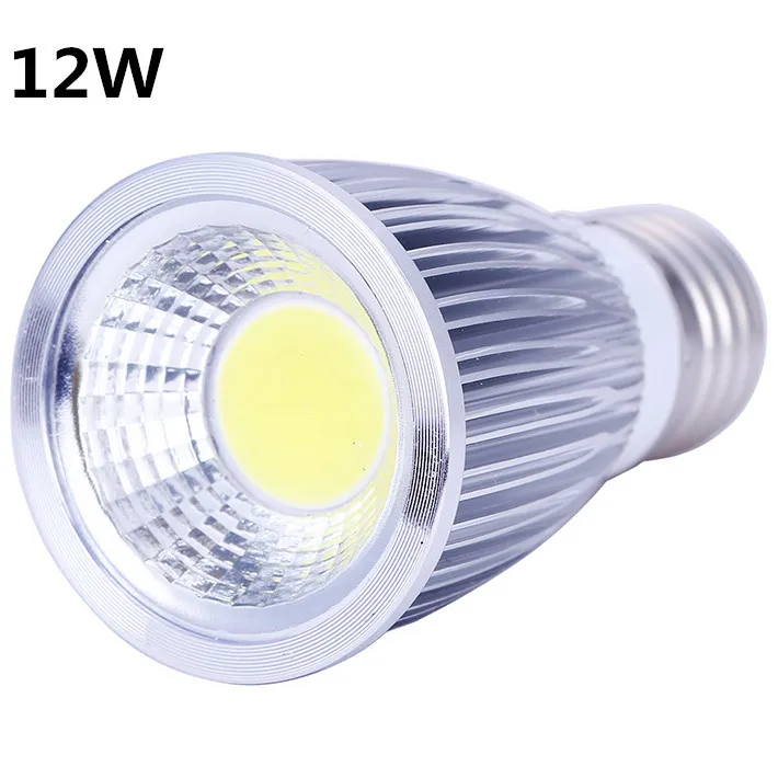E27 GU10 MR16 Светодиодный точечный светильник 6 Вт 9 Вт 12 Вт COB лампа AC85-245V теплый белый холодный белый светильник Лампада для украшения дома