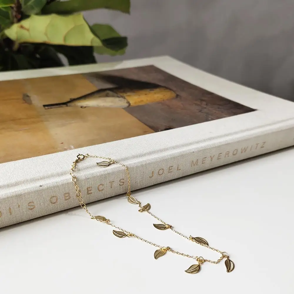 

Amaiyllis 925 Sterling Silver Female Leaf Anklets Crochet Sandals Foot Jewelry Leg New Anklets On Foot Ankle Bracelets For Women