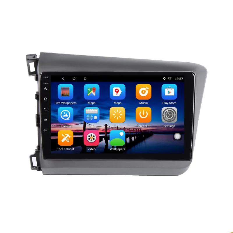 Perfect 9" 2.5D IPS screen 2G RAM 32G ROM Android Car DVD Player GPS For Honda Civic 2012-2015 audio car radio stereo navigation 2