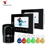 Yobang Security 7″ Video Intercom Door Phone Video Door bell with Handset Touch Pad LCD Monitor Night Vision HD Door Camera