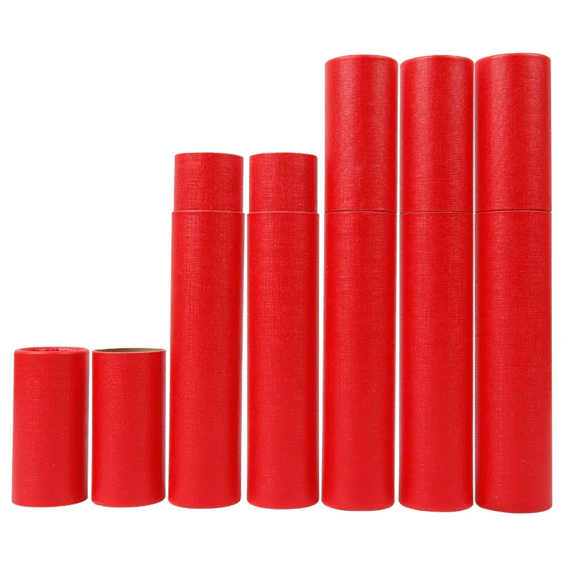 red krafts tube box