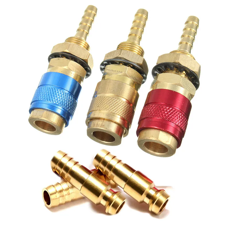 6mm Water Cooled /& Gas Adapter Connector Quick Fitting For TIG Welding Torch