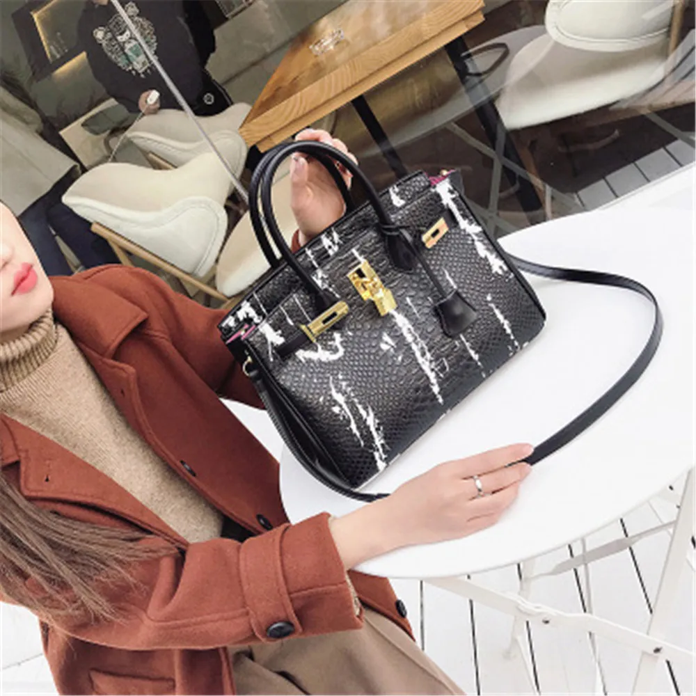 Для женщин Top Handle Satchel Сумки Дизайнер Tote кошелек сумка Искусственная кожа замка