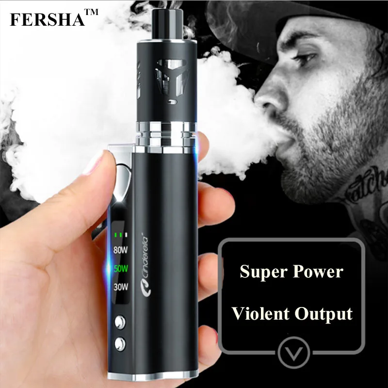 FERSHA electronic cigarette 80W high-power fashion shape three-color smoke players must quit smoking artifact FERSHA electronic cigarette 80W high-power fashion shape three-color smoke players must quit smoking artifact