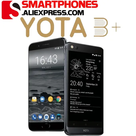 Global version Yota Yotaphone3  64G 128G Android8 1OctaCore DualScreen 5 5  FHD screen 5 2  Touch E-ink Snapdragon Smartphone