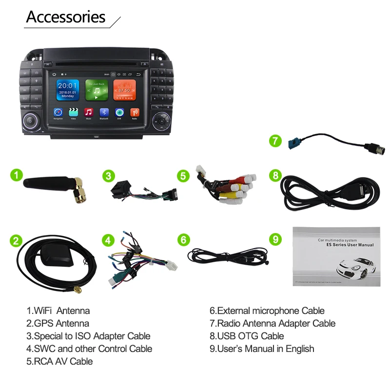 Clearance KSAOTU 7" DAB+ 4G Android 8.0 Car DVD Player SD GPS for Mercedes-Benz S-Class W220 W215 12 Clearance KSAOTU 7" DAB+ 4G Android 8.0 Car DVD Player SD GPS for Mercedes-Benz S-Class W220 W215 12