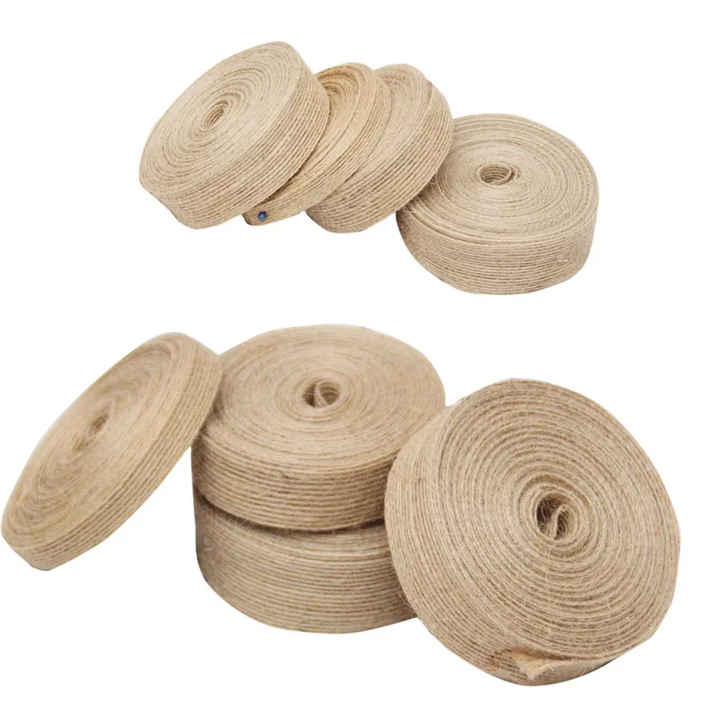 

10M Per Roll Vintage Burlap Jute Ribbons Rope Wedding Party Decorations DIY Craft Supplies