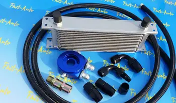 

universal an8 -8an 3/4-16unf thread mocal style 13 rows row gearbox transmission engine oil cooler kits for 4g63 4b11 ej20 2.0t