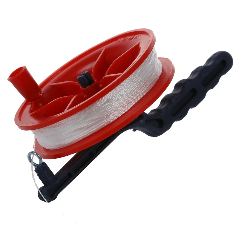 30//50//100M Twisted String Line Red Wheel Kite Reel Winder Outdoor Sport Toys