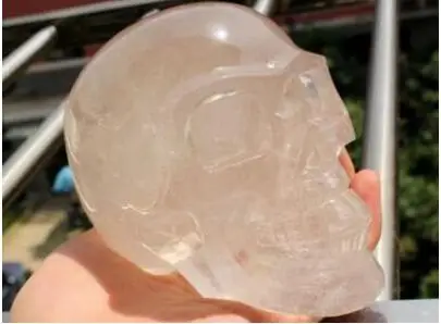 PRETTY Natural white Quartz Crystal Skull Carving eye Healing | Дом и сад