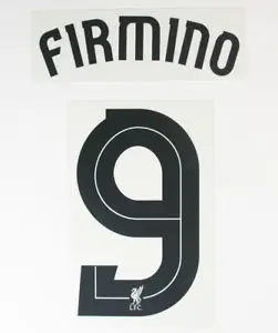 

2017 2018 Champions league away black FIRMINO name numbering nameset soccer patch soccer badge