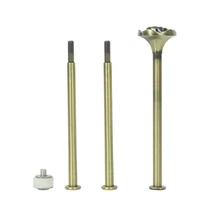 Бронзовый десерт в форме розы, металлический, для свадебной вечеринки, 3 ярусный торт, подставка с центральной ручкой