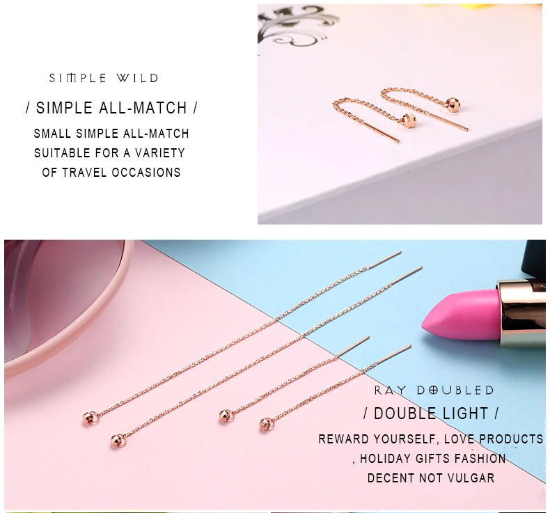 18k Pure Gold Drop Earring Trendy Exquisite Beautiful Elegant Classic Girl Miss Gift Wear 2020 New Women Party Good Fine Buauty