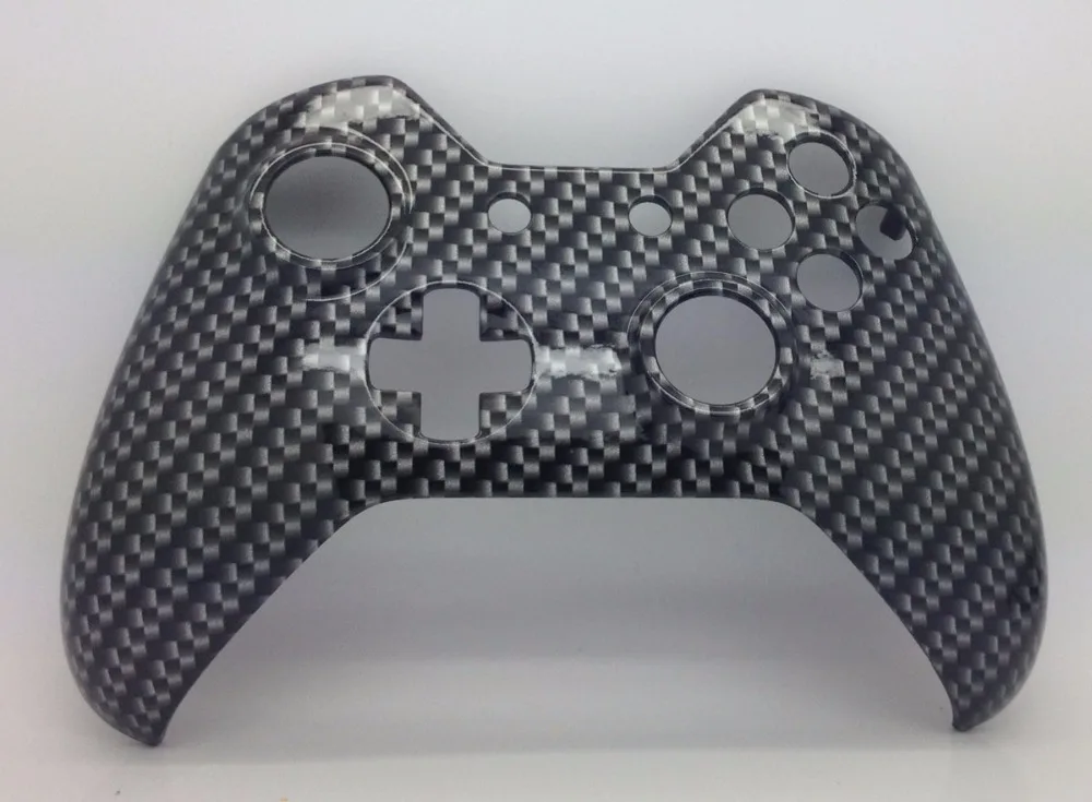 

For Xbox One Controller Custom Hydro Dipped Replacement Shell Case Cover Mod - Front Shell (Black Carbon Fiber)