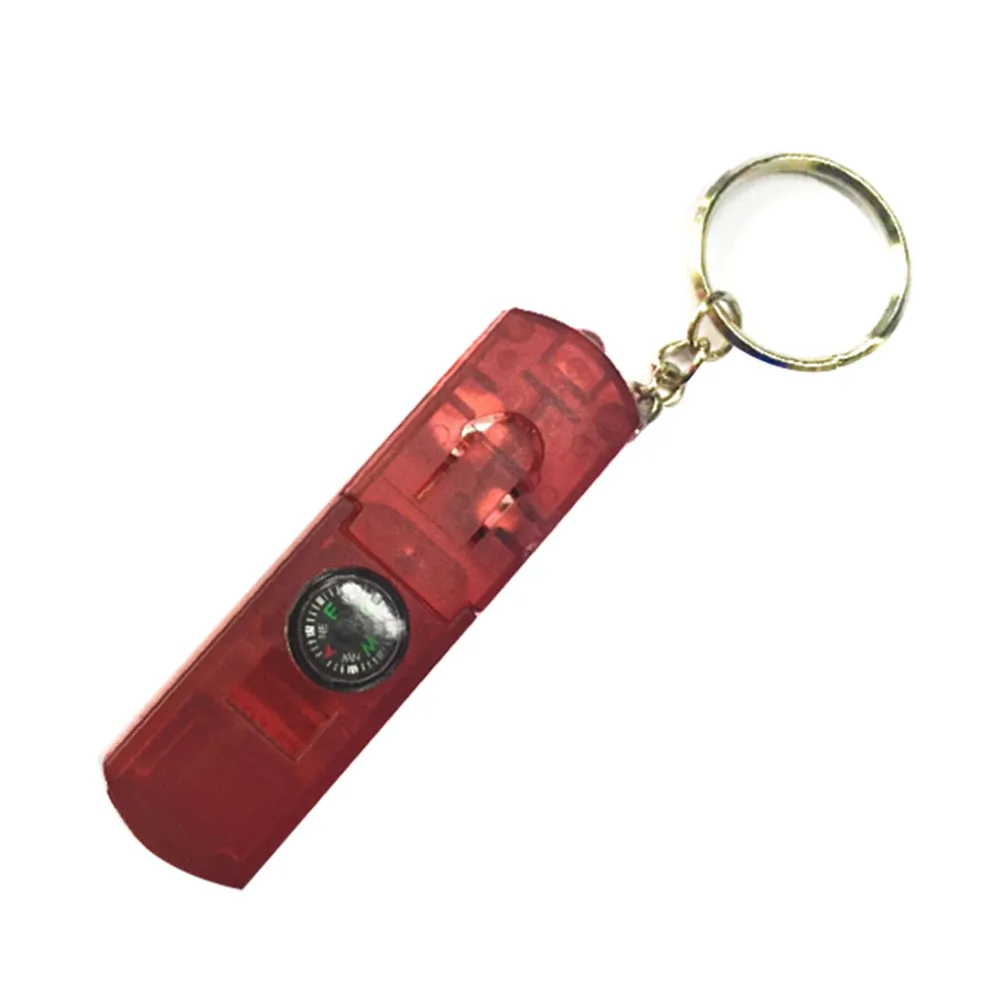 

4 In 1 Convenient With Keychain Mini Torch Led Flashlight Multifunctional Whistle Portable Camping Lamp Equipment Accessories