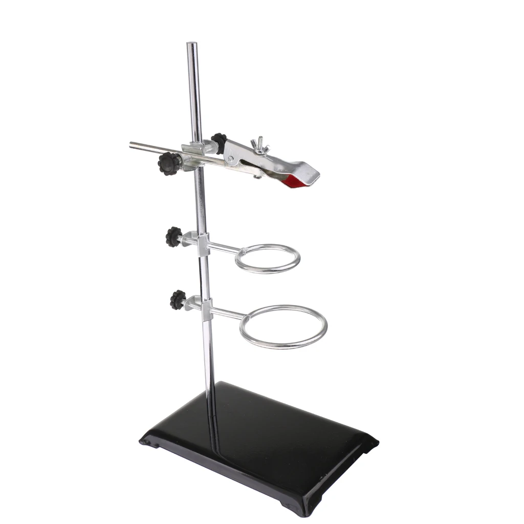 Iron Chemistry Experiment Beaker Tube Clamp Loop +Tripod Stand Lab Supplies