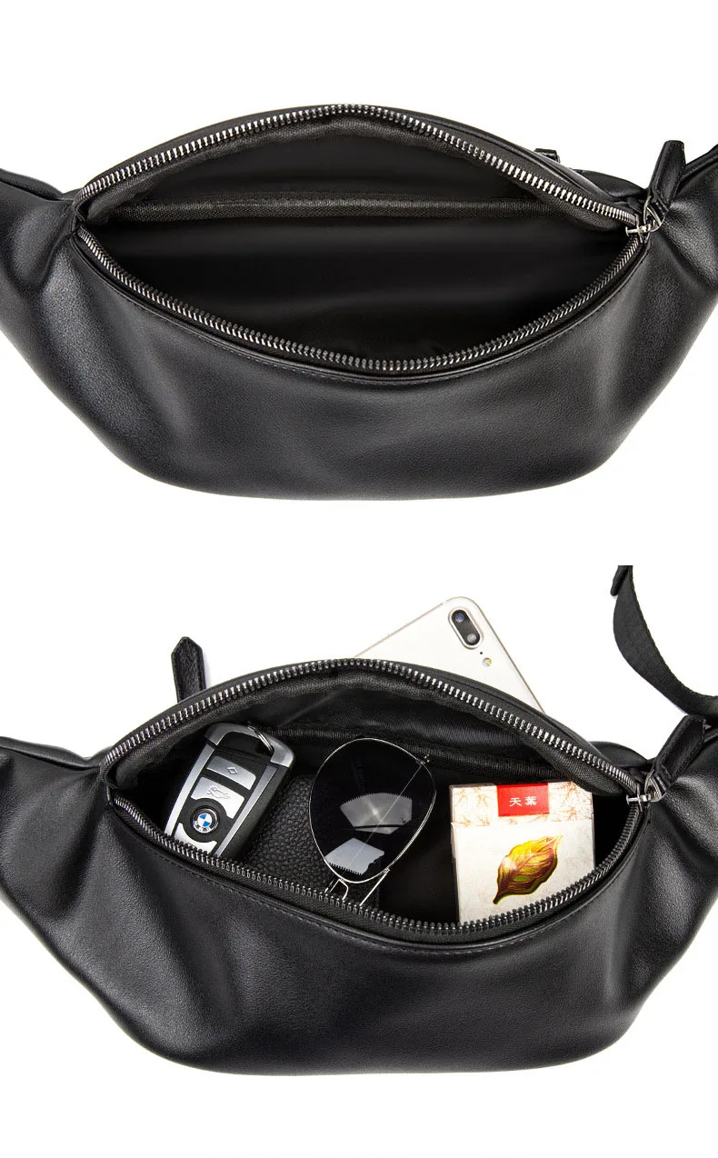 Fanny Pack Leather Chest Bag for Men Fashion Waist Pack Belt Bags Fanny Packs for Men Fashionable Waist Bag Heuptas