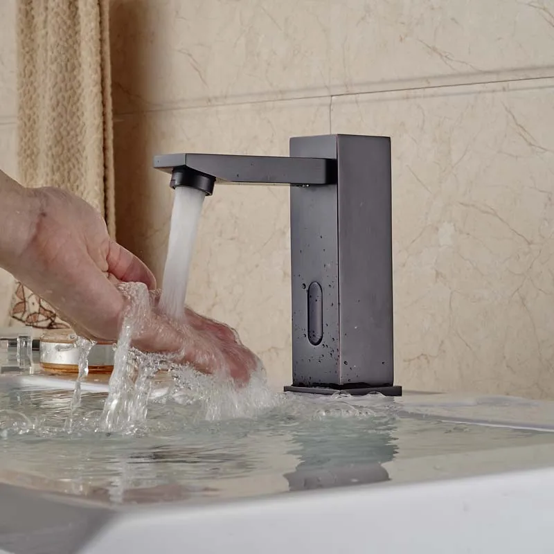 

Free Shipping New Style Single Cold Tap Automatic Sensor Faucets Inductive Basin Sink Water Tap