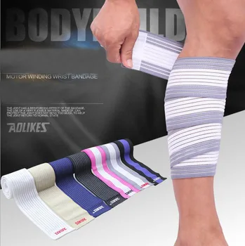 1 st sport Elastische bandages kniel been enkel elleboog compressie protector voor fietsen bergbeklimmen gym tennis sport 7 kleuren