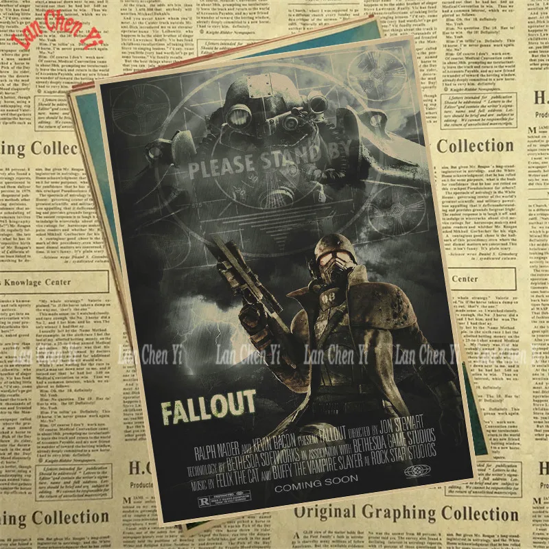 Fallout Классическая серия ностальгическая матовая крафт-бумага плакат офисный подарок столовая домашний Декор стикер дизайн