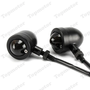

Motorcycle 10mm Universal Black Smoke Bullet Front Rear Turn Signal Blinker Indicator Lighting For Harley Honda Bobber Chopper