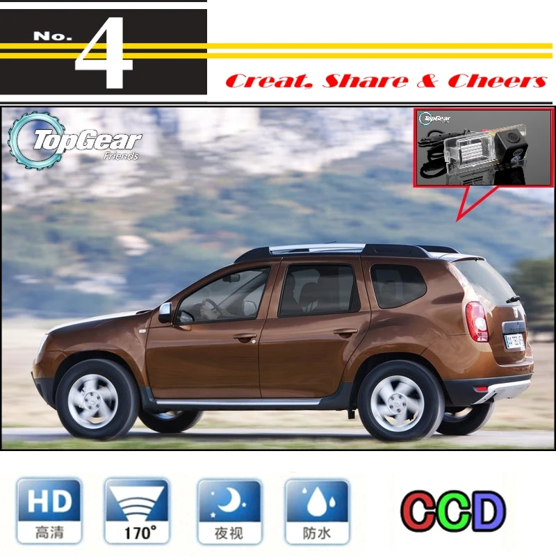 

LiisleeCar Camera For Dacia Duster High Quality Rear View Back Up Waterproof Camera PAL / NTSC To Tuning / CCD + RCA Connector