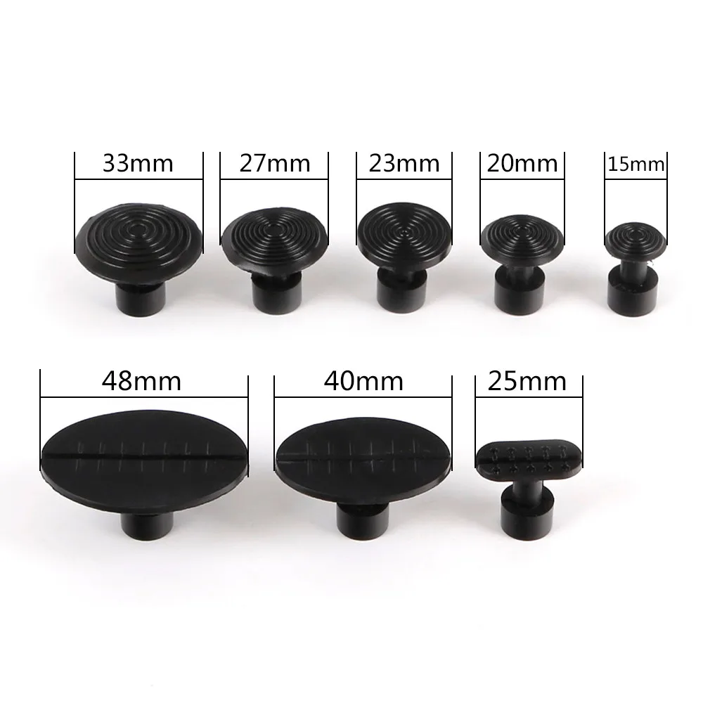 Pack of 1 T-Bar Hand Puller with 10 pcs Plastic Pulling Tabs - PDR Paintless Dent Repair Glue Pulling PDR Tool (4)