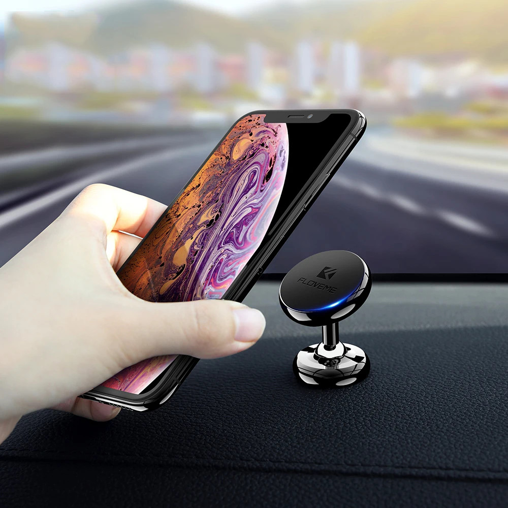 FLOVEME магнитный держатель для телефона двойной 360 вращающийся шар автомобильные