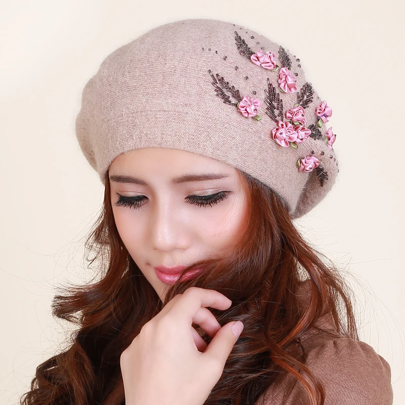 2015 Brand New Hot Winter Rabbit Wool Womens Hat Berets All match
