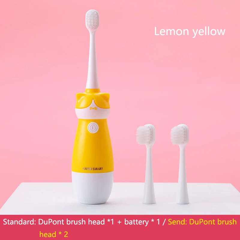 Yellow Meng cat версия детской электрической зубной щетки - Цвет: Yellow
