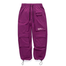 Осенние брюки-карго с ремешками и пряжкой Новое поступление, винтажные шаровары с эластичной резинкой на талии, повседневные уличные спортивные штаны в стиле хип-хоп