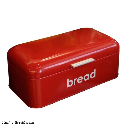 

Galvanized Sheet Red or Black Classic Retro Grandy Bread Box