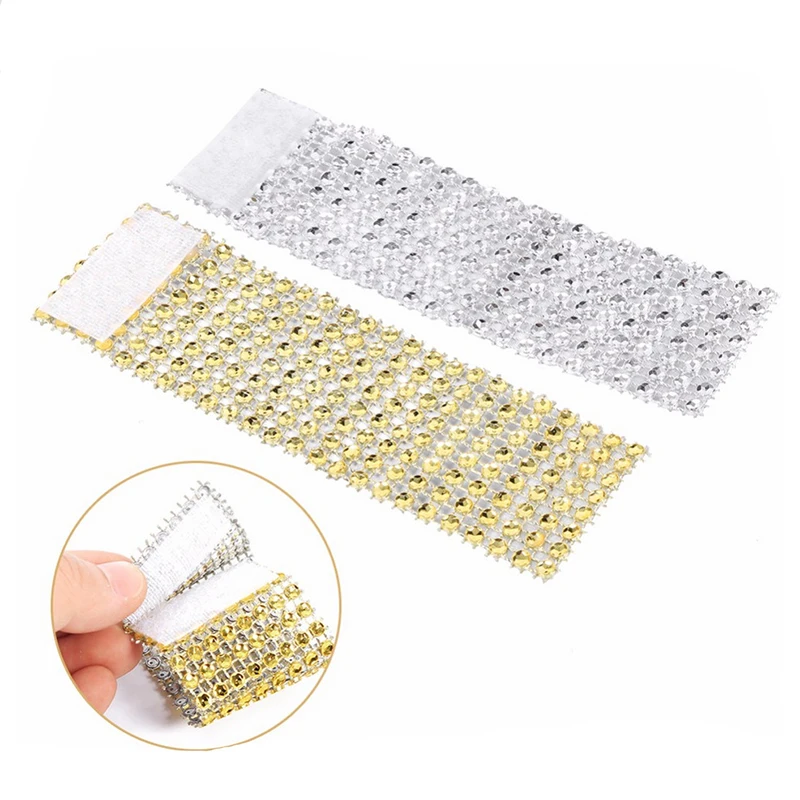 

DIY Handcraft Napkin Decoration Arrangement Buckle 8 Row Net Drill Napkins Rings Practical Wedding Table Festival Decor Supplies