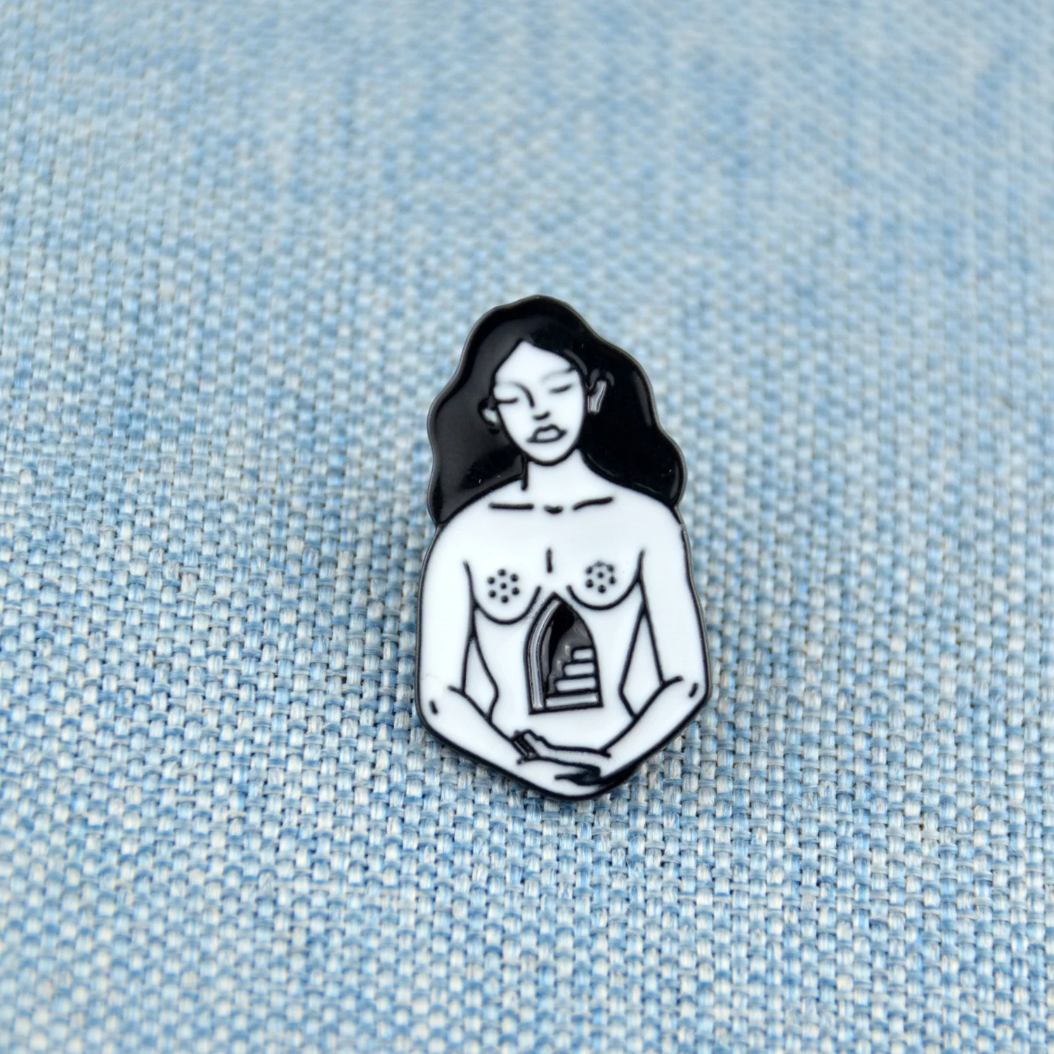 

Physic Depression Female Enamel Pin Brooch Badge For Coat Shirt Backpack Bag Accessories