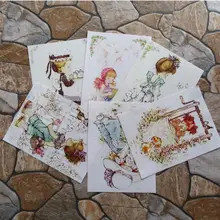 Сад принцесса девочка цифровая печать живопись ручная окрашенная ткань DIY шитье Лоскутное Ткань Скрапбукинг для сумочки