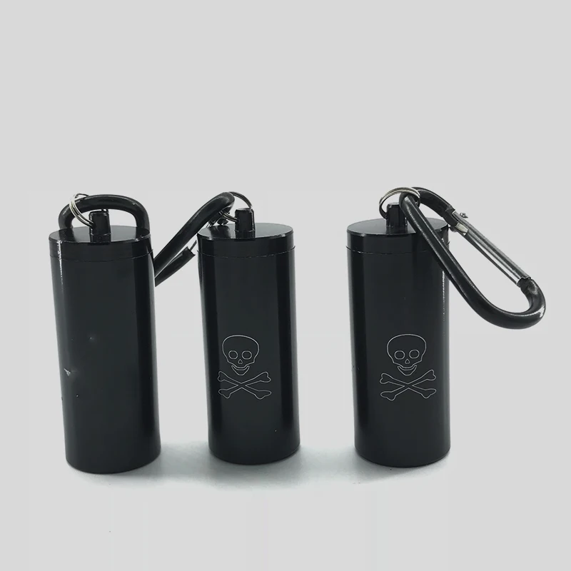Portable Cylinder Ashtray Smokeless, Metal Body with Lid & Keychain