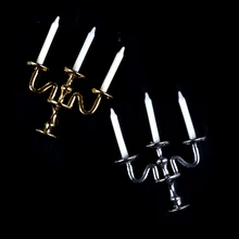 1:12 весы 3 рукы, канделябры для кукол в миниатюре подсвечники белые свечи Кукольный дом аксессуары мебель игрушки ролевые игры