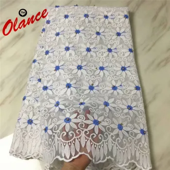 

For Sale! White Color Flowers and Vines with Golden Beads for Party Dress PF126 Free Shipping Cheap Price Tulle Lace Fabric