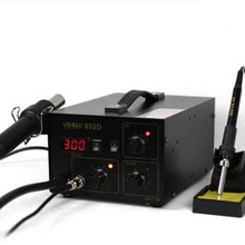 YIHUA 852D 2 в 1 паяльная станция(мембранный насос) паяльная станция с горячим воздушным пистолетом и паяльником тип воздушного насоса