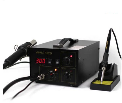 

YIHUA 852D 2 In 1 Soldering Station (Diaphragm Pump) Rework Soldering Station with hot air gun and solder iron Air pump type