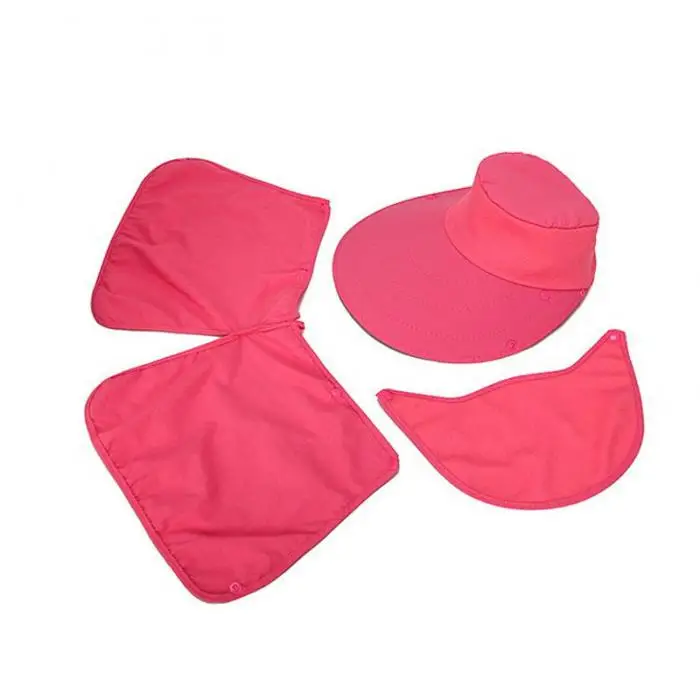 Hot Summer Women Sun Hat Removable Neck Face Flap Farmer UV Protection Cap for Outdoor Fishing HD88